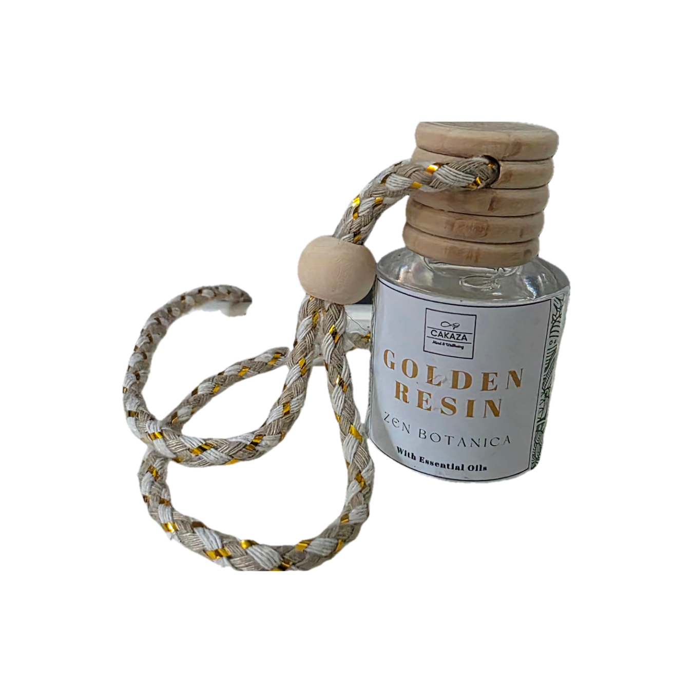 Zen Botanica: Golden Resin Car Diffuser